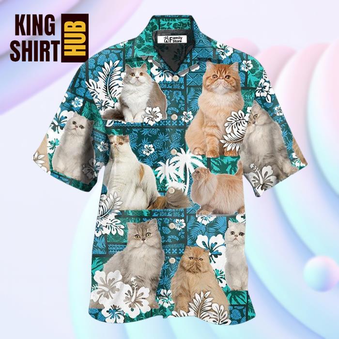Cat Persian Cat Lover Tropical Hawaiian Shirt