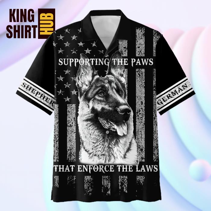 German shepherd american black Summer Gift for Dog lovers Hawaiian Shirt